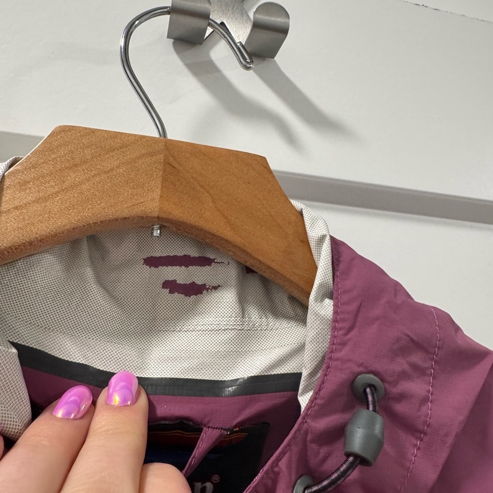 LL Bean Vintage Pink and Grey Rain/windbreaker Jacket size medium - Picture 9 of 9